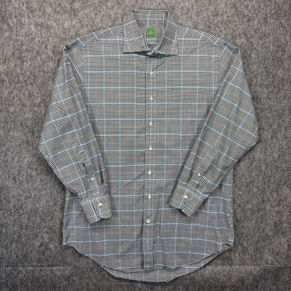 Sid Mashburn Button‎ Up Shirt Men's Medium Plaid Check